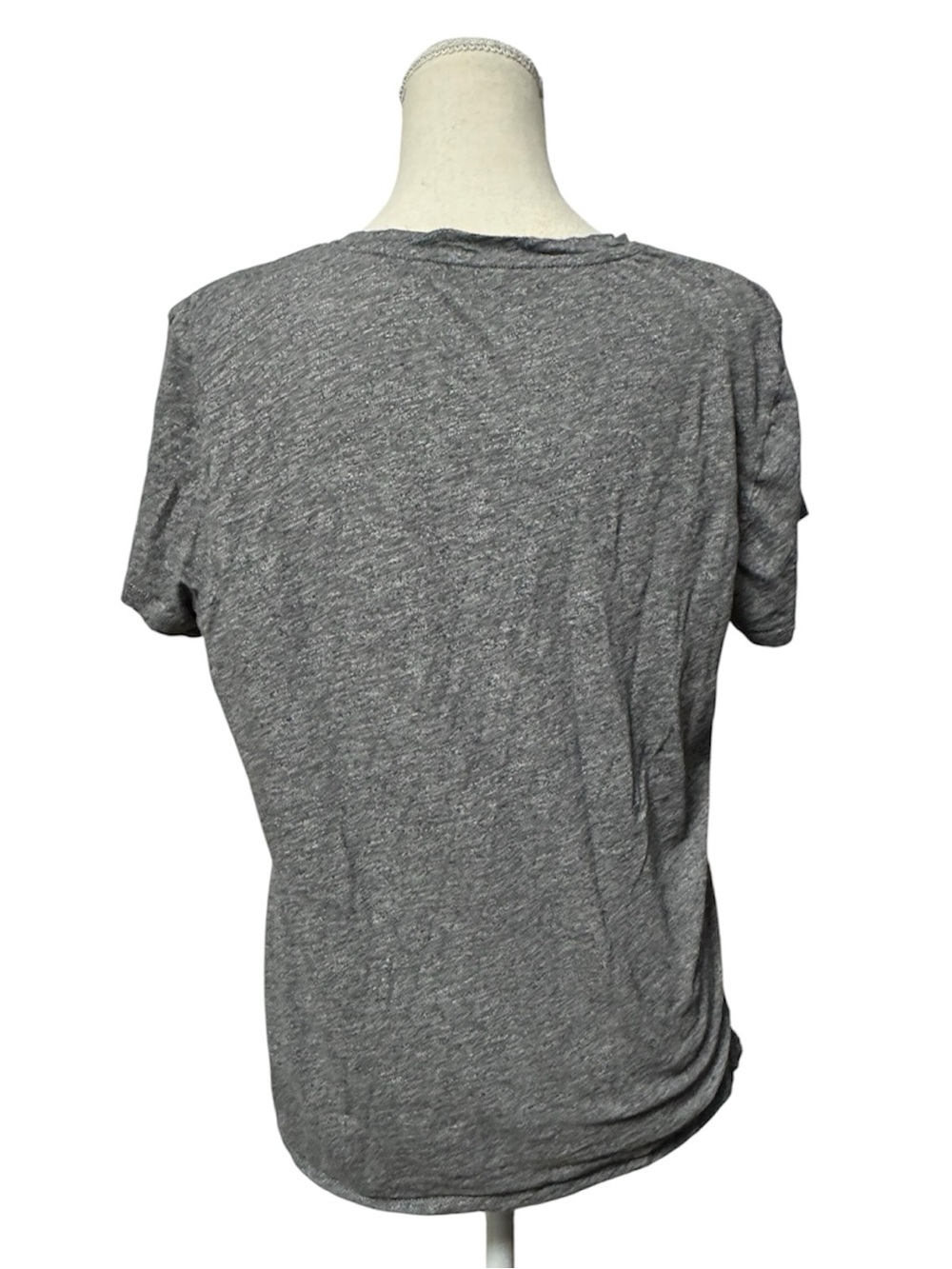 089 MADEWELL Women's Whisper Cotton V-Neck Pocket Tee- Grey, Large - Picture 5 of 9